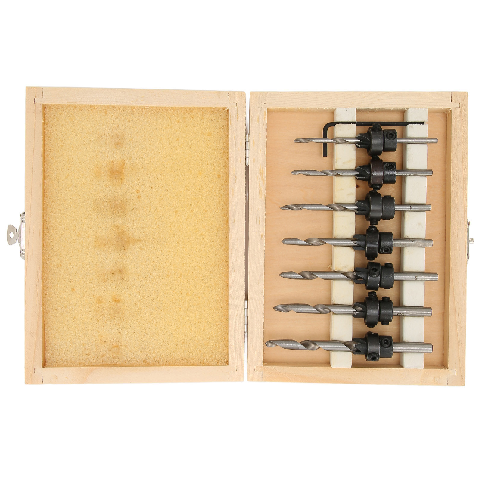 Set Mit 7 Senkbohrern Für Holz, Holzbearbeitungsbohrer, Reibahle Mit 1 Innensechskantschlüssel
