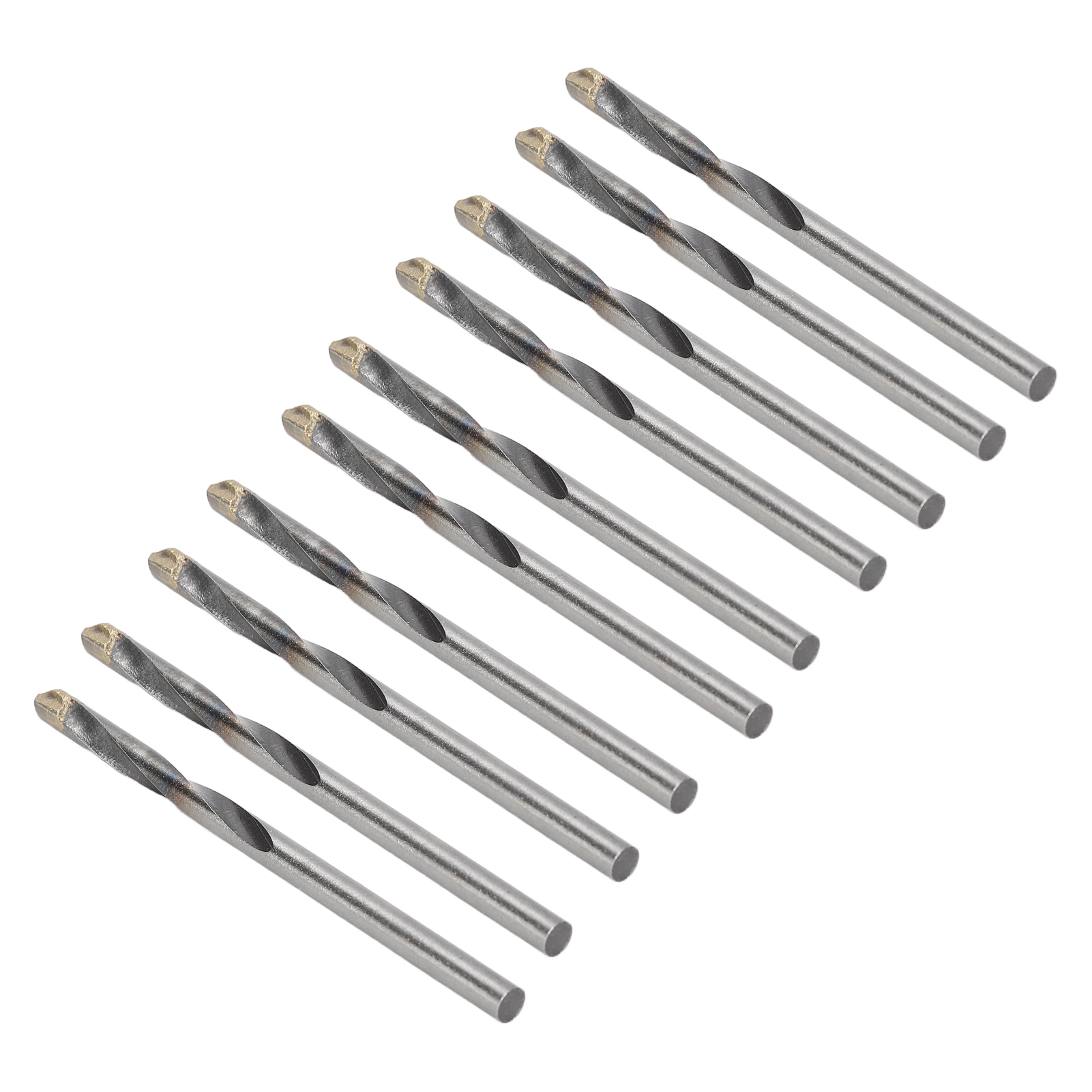 Set Mit 10 Hartmetallbohrern, Schnelles Bohren, Hohe Härte, Verschleißfestigkeit, Zylindrischer Schaft, Spiralbohrer