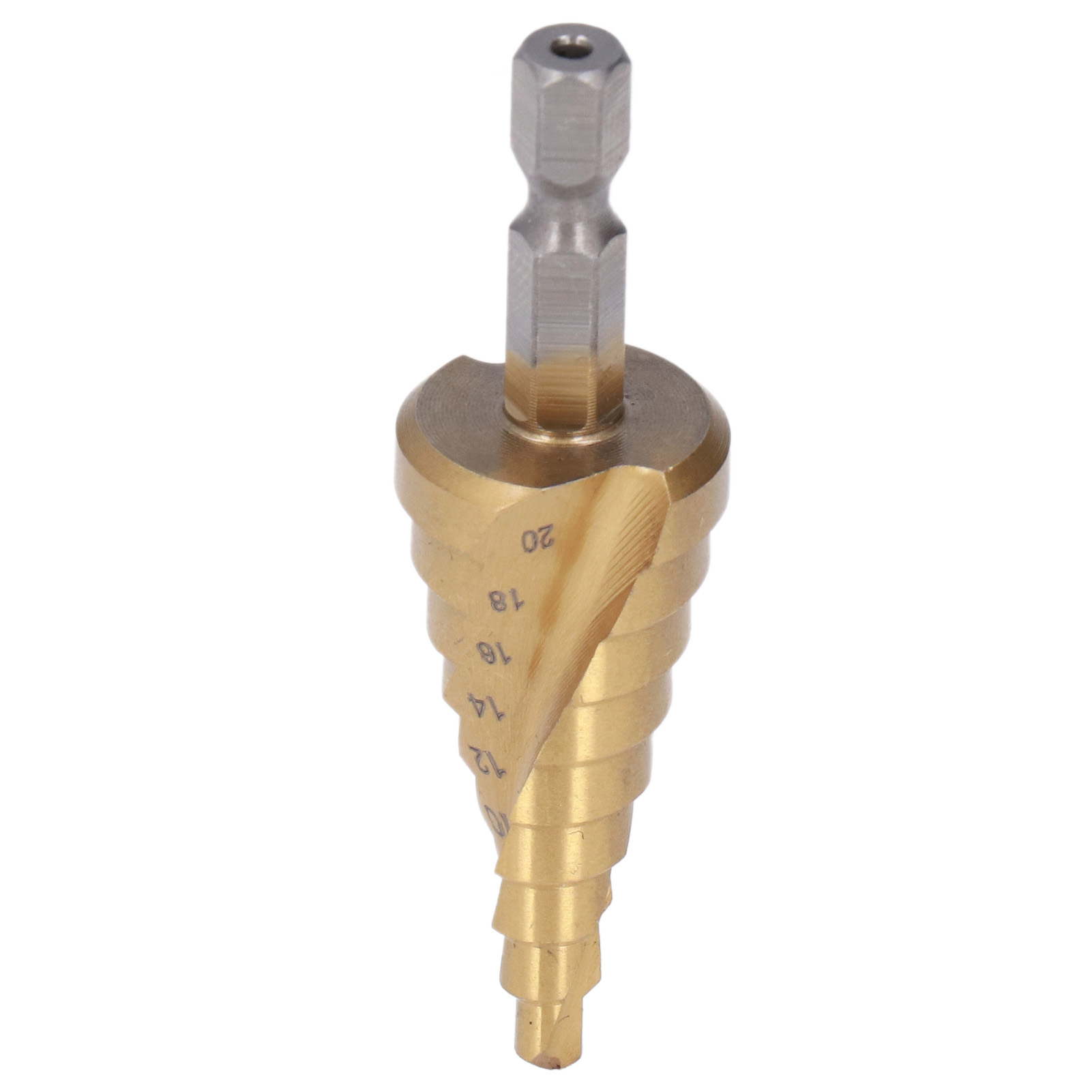 Hss-stufenbohrer Aus Schnellarbeitsstahl, Spiralförmiger Zentrierbohrer, Bohrwerkzeug Mit Sechskantschaft, 4–20 Mm, Mehrdurchmesser