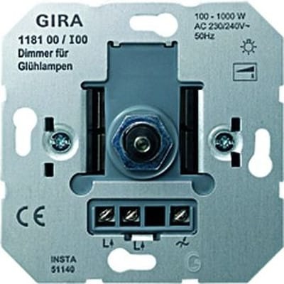 Gira Dimmer-Einsatz 100-1000W 118100