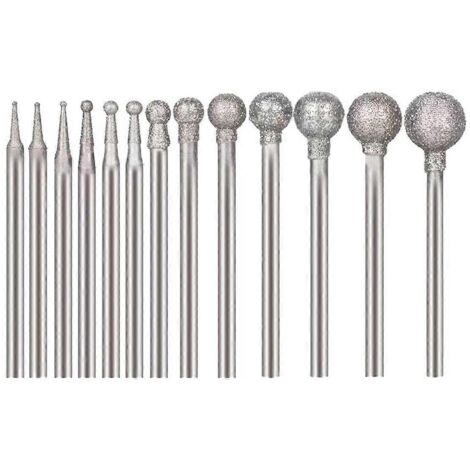 13 Sphärische Diamantfräser Mit 3/32-zoll-spannfutter Für Rotationswerkzeuge