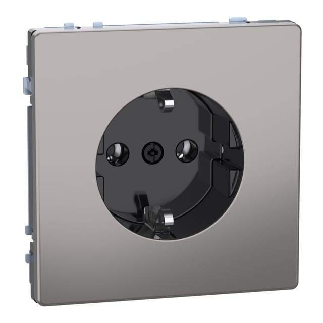 Merten SCHUKO-Steckdose nickelmet mit Steckklemmen MEG2301-6050