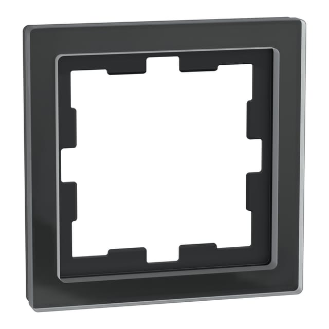 Merten Rahmen 1f.onyxsw D-Life Glas MEG4010-6503