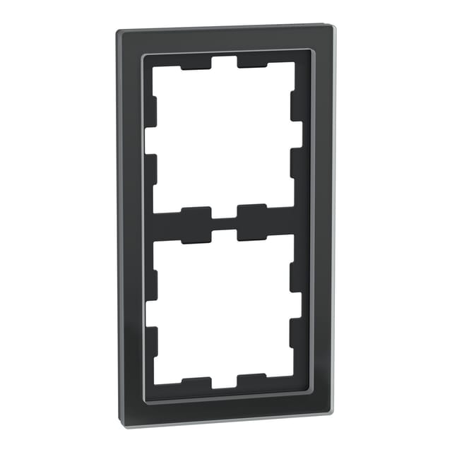 Merten Rahmen 2f.onyxsw D-Life Glas MEG4020-6503