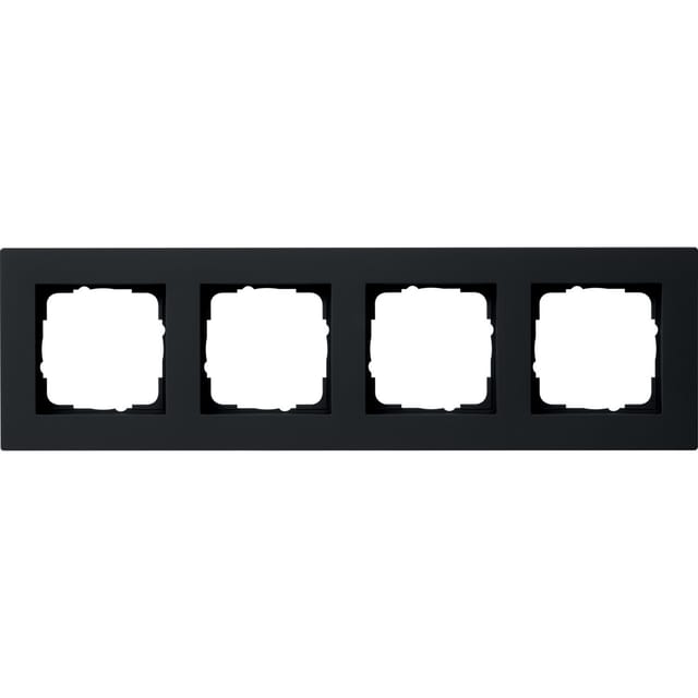 Gira Abdeckrahmen 4f. sw flach 0214095