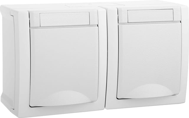 Panasonic Steckdose 2-fach waager. FR-AP weiß 90591188-DE