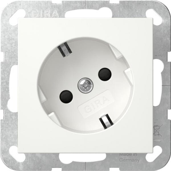 Gira Steckdose 30° Reinweiß 441803