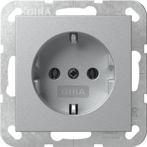 Gira Steckdose o.Kr. Alu 446626