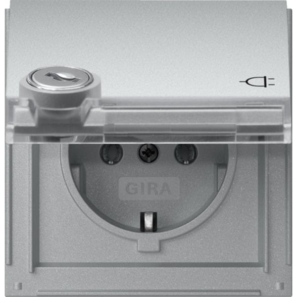 Gira Steckdose KD TX-44 Alu Schloss gleich 456965