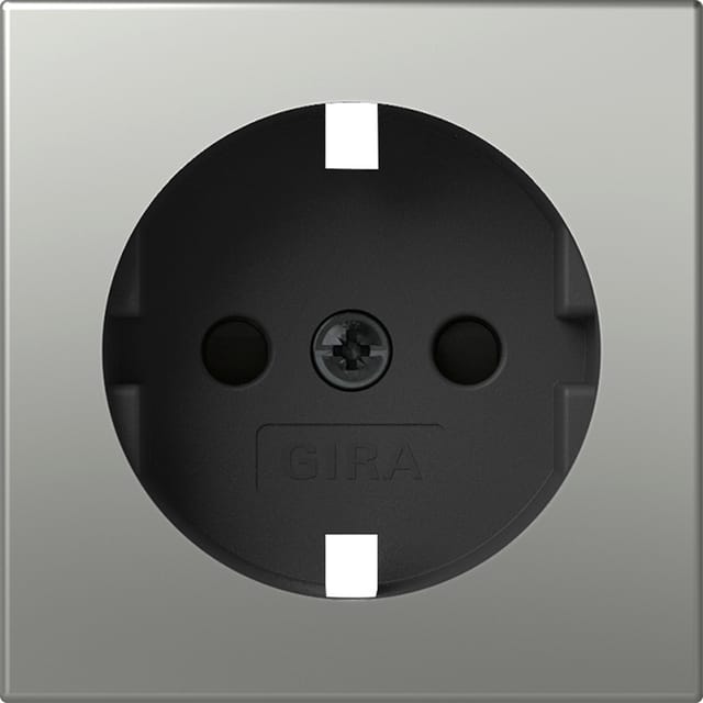 Gira Abd. SCHUKO-Steckd. SH Edelstahl 4921600