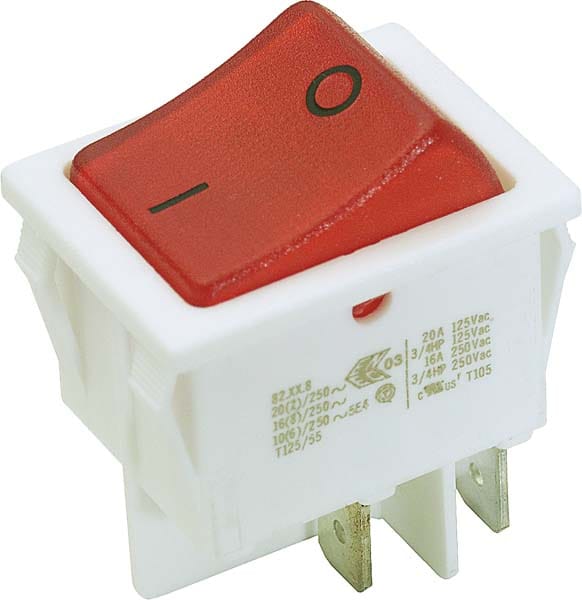 Bachmann EB-Wippenschalter ws/rt,16(8)A250V 2p. 924.096 - 924096