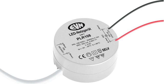 EVN Lichttechnik LED-Netzgerät 350mA 1-9W PLR 108 - PLR108