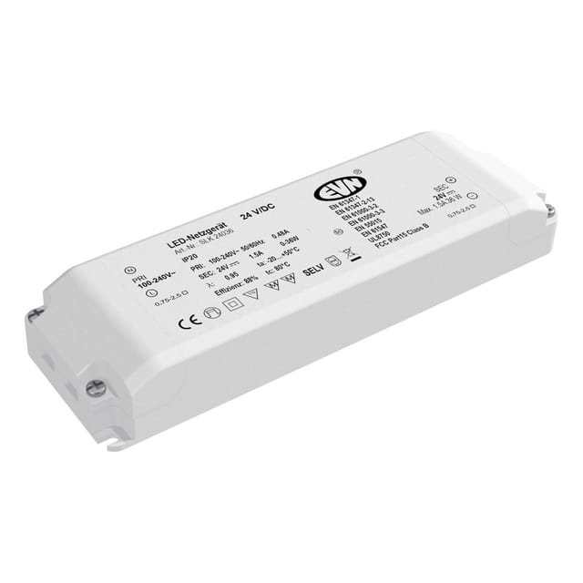 EVN Lichttechnik LED-Netzgerät 24VDC 1-36 Watt SLK 240 36 - SLK24036