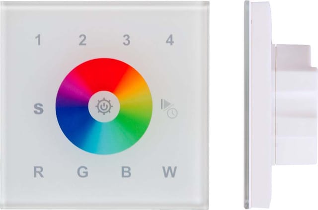 EVN Lichttechnik WIFI RGBW-Controller Panel für Wandeinbau WIFI-WPRGB+W-ws - WIFIWPRGBWW