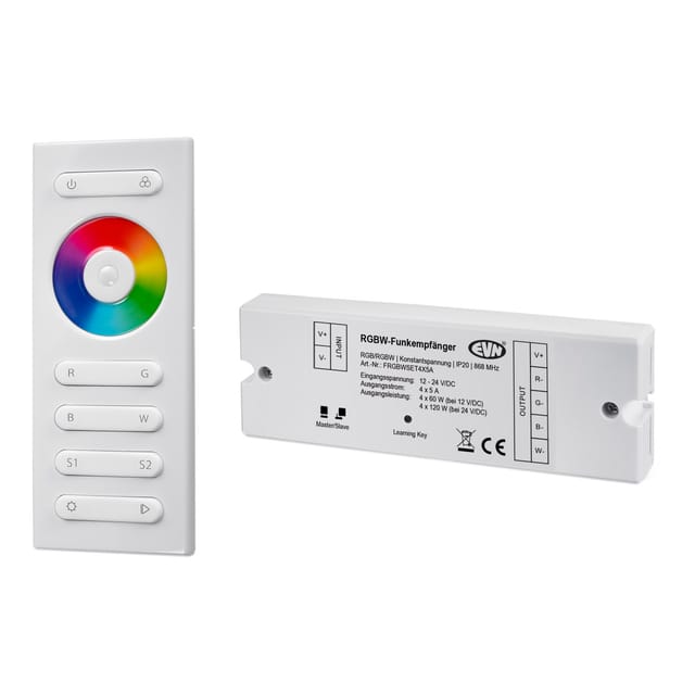 EVN Lichttechnik LED-RGBW-Funk-Steuerung FRGBWSET4X5A