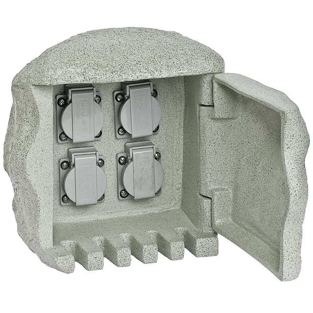 EVN Lichttechnik Gartenenergieverteiler Steinform 4-fach 230 418 - 230418
