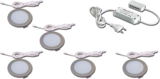 Hera 5er-Set LED-Einbauleuchte 4W ww eds +LED24/30W 61056305002