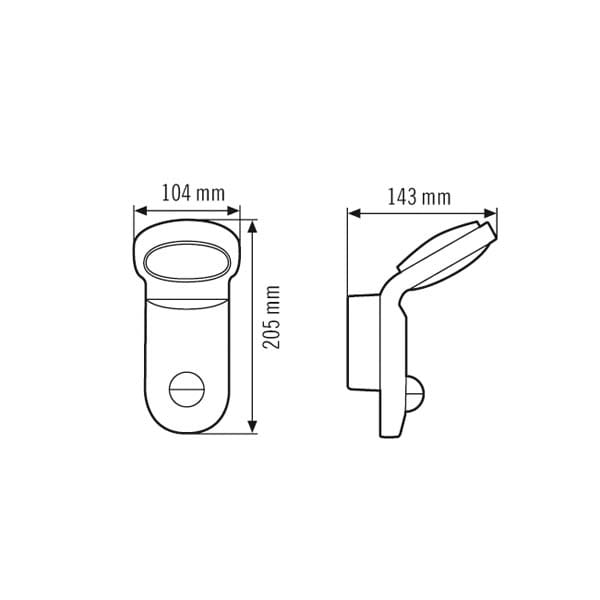 ESYLUX LED-Strahler 3000K, ws AOLWL100OP800830MDWH - EL10750700