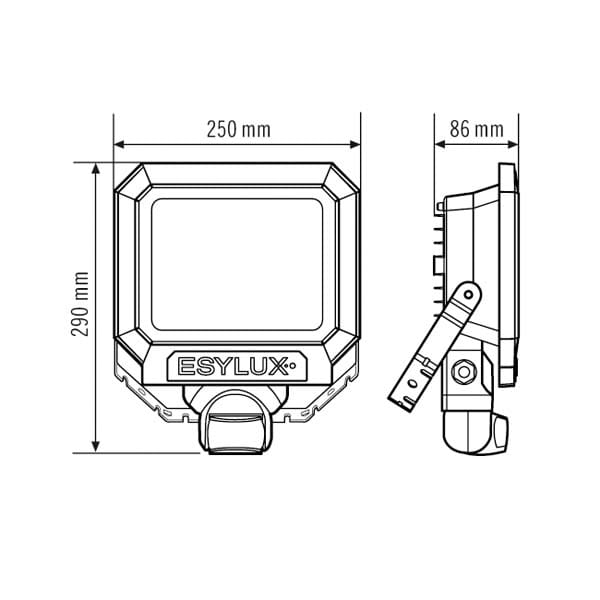 ESYLUX LED-Strahler weiß SUNAFLTR3700850MDWH - EL10810176