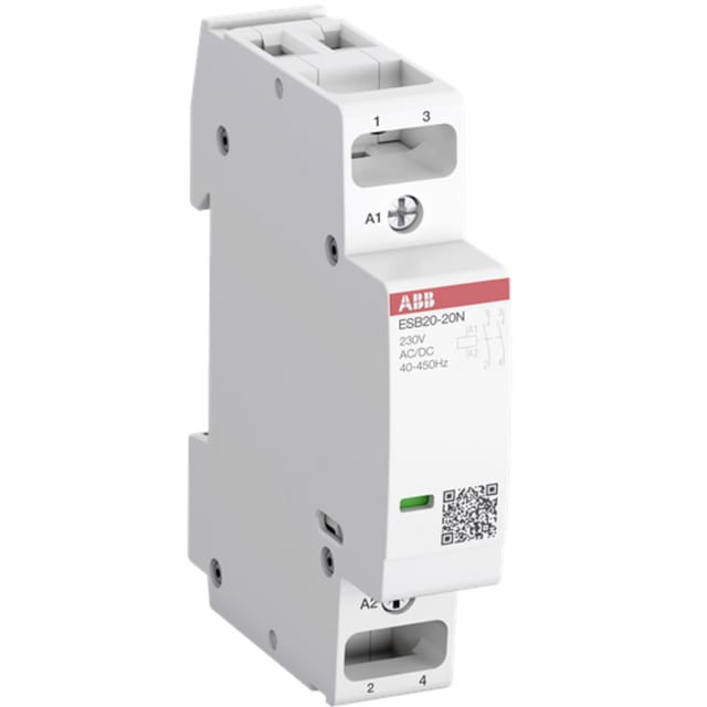 ABB Stotz S&amp;J Installationsschütz 20A 230V AC/DC ESB20-11N-06 - 1SBE121111R0611