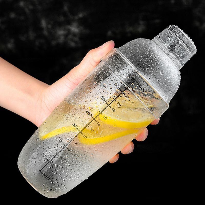 Dickwandiger, Manueller Cocktailshaker Mit Transparenter Graduierung, Barkeeperwerkzeug