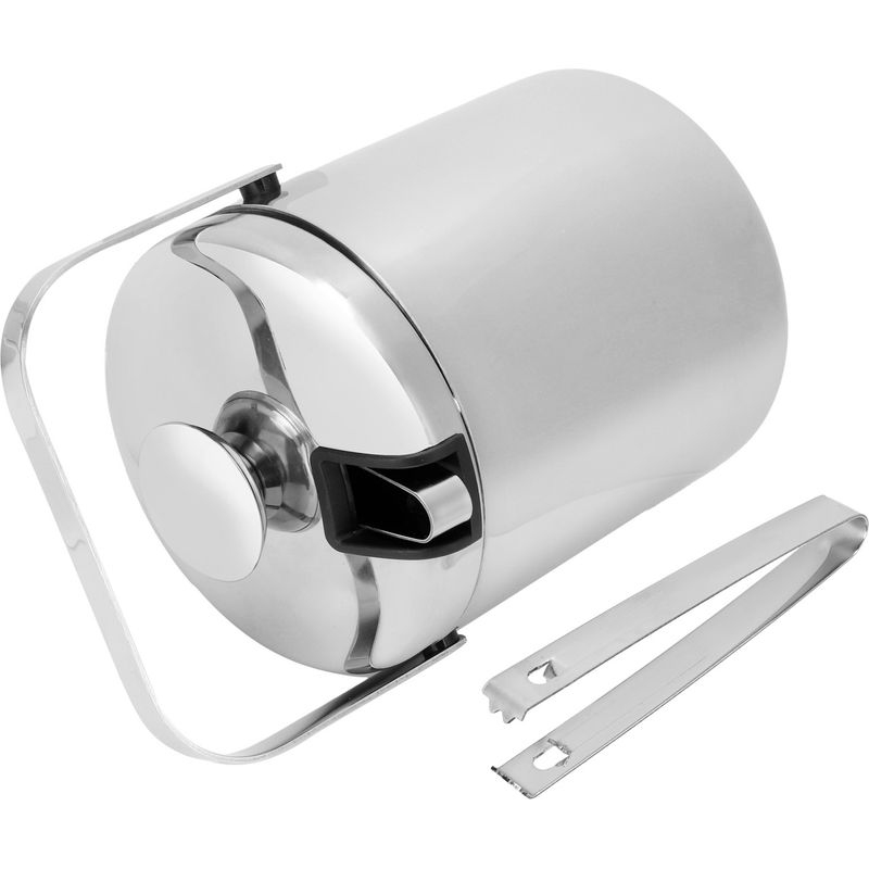 1300-ml-eiskübel Mit Deckel, Sieb Und Eiszange Aus Edelstahl 304 Für Die Hausbar