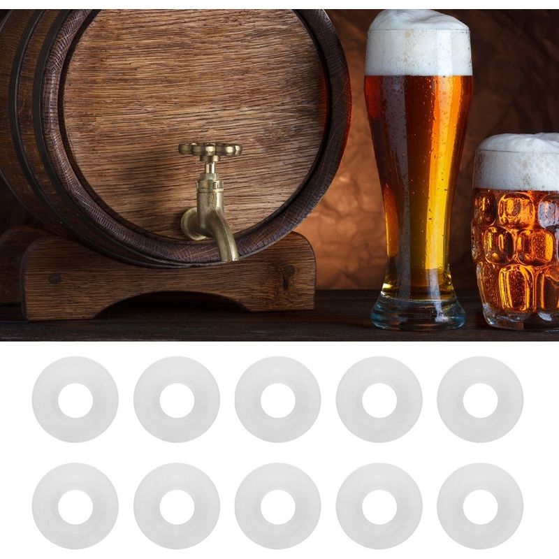 25 Weiße Silikondichtungen Für Klappdeckel Von Bier- Und Selbstgemachten Limonadenflaschen.