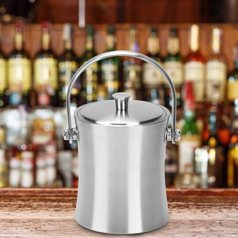 1-liter-eiskübel Aus Edelstahl Für Den Haushalt, Behälter Für Bier, Champagner, Fässer, Weinflaschen, Utensilien
