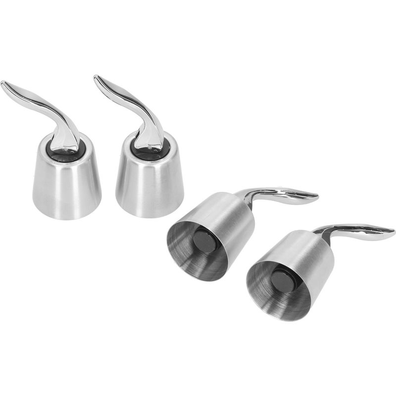 Set Mit 4 Ausziehbaren Edelstahl-weinflaschenkorken Mit Griff, Für Den Heimgebrauch.