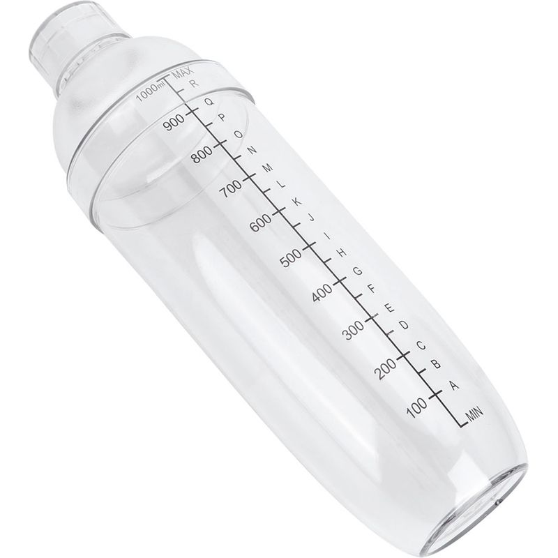 Cocktailshaker Aus Kunststoff Mit Messmarkierungen, Teekanne, Saft- Und Weinglas, Ideal Für Die Hausbar (1000 Ml). Auch Für Milch, Saft Und Wein Geeignet.