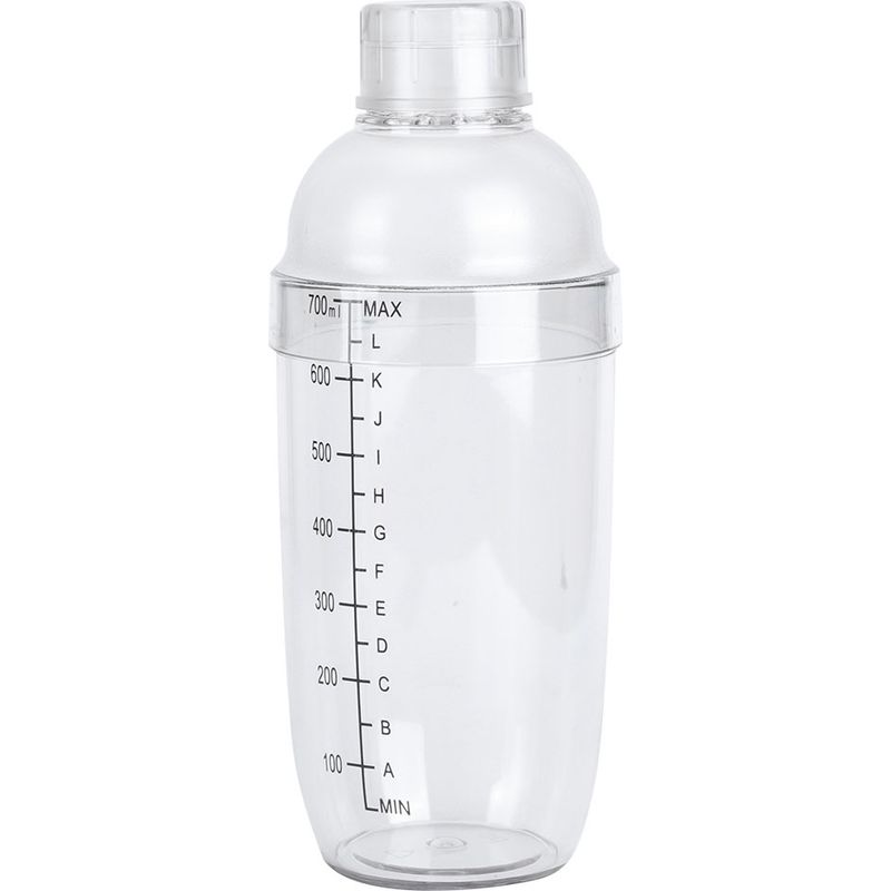 Cocktailshaker Aus Kunststoff Mit Messmarkierungen, Teekanne, Saft- Und Weinglas, Ideal Für Zuhause Oder Die Hausbar (700 Ml). Auch Für Milch, Saft Und Wein Geeignet.