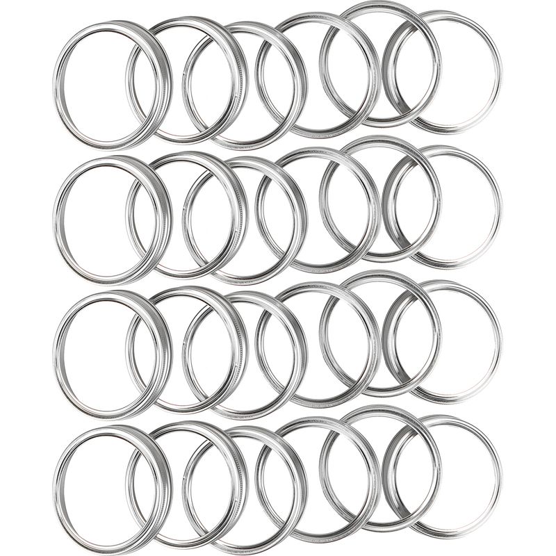 Set Mit 24 Luftdichten Deckeln Für Gläser, Massive Runde Verschlüsse, Küchenzubehör, Silberfarben, 86 Mm