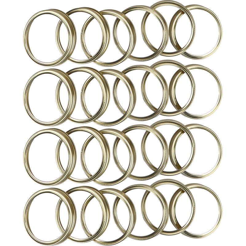 Set Mit 24 Luftdichten Deckeln Für Gläser, Massive Runde Verschlüsse, Küchenzubehör, Goldfarben, 86 Mm