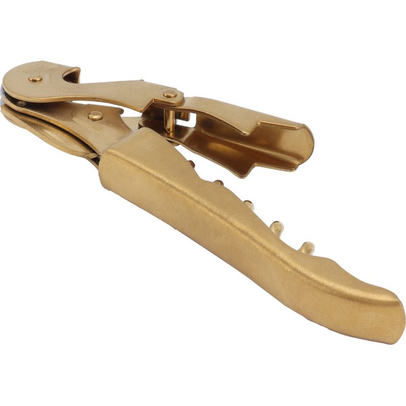Seepferdchenförmiger Korkenzieher, Weinwerkzeug, Flaschenöffner, Messer, Dosenöffner Aus Edelstahl, Doppelgelenkiger Korkenzieher, Gold