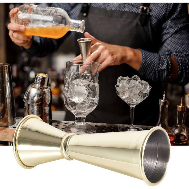 Cocktail- Und Weinshaker Aus Edelstahl 304, Doppel-jigger, Barzubehör, Goldfarben