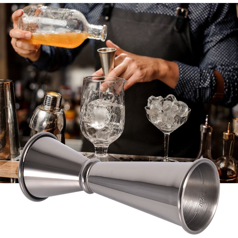 Cocktail- Und Weinshaker Aus Edelstahl 304, Doppel-jigger, Barkeeper-zubehör, Schwarz