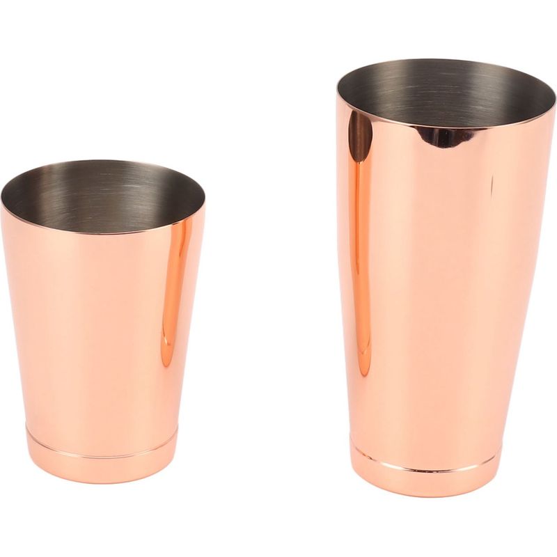 Cocktailshaker Aus Edelstahl 304, 2-teilig, Für Barkeeper, Mit Kupferfuß Und -becher.