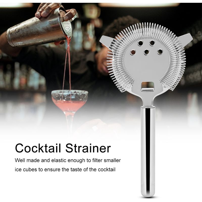 Cocktailsieb Aus Edelstahl Zum Shaken, Filtern Von Eisgetränken Und Mixen, Ideal Für Bars, Clubs Und Partys (silber)