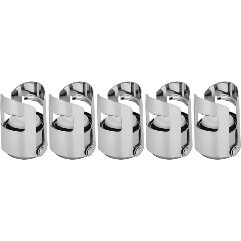 Set Mit 5 Edelstahl-schnappverschlüssen Für Wein Und Champagner, Küchen- Und Barzubehör