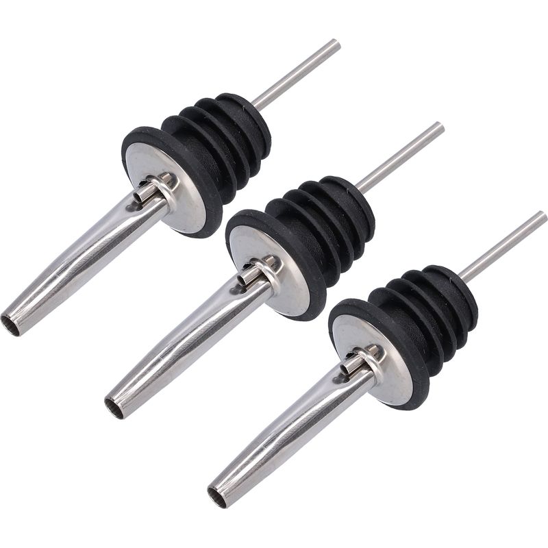 Set Mit 10 Ausgießern Aus Edelstahl Inklusive Kappen, Für Bars, Haushalte Und Restaurants. Kappen Nicht Im Lieferumfang Enthalten.