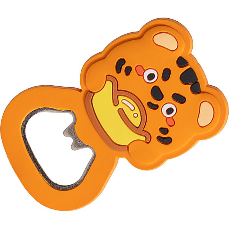 Magnetischer Flaschenöffner In Tierform Mit Cartoon-motiv, Robust, Aus Pvc Und Metall, Multifunktional, Für Zuhause, Partys Und Büro, Tigerdesign. Ideal Für Zuhause, Partys Und Büro.
