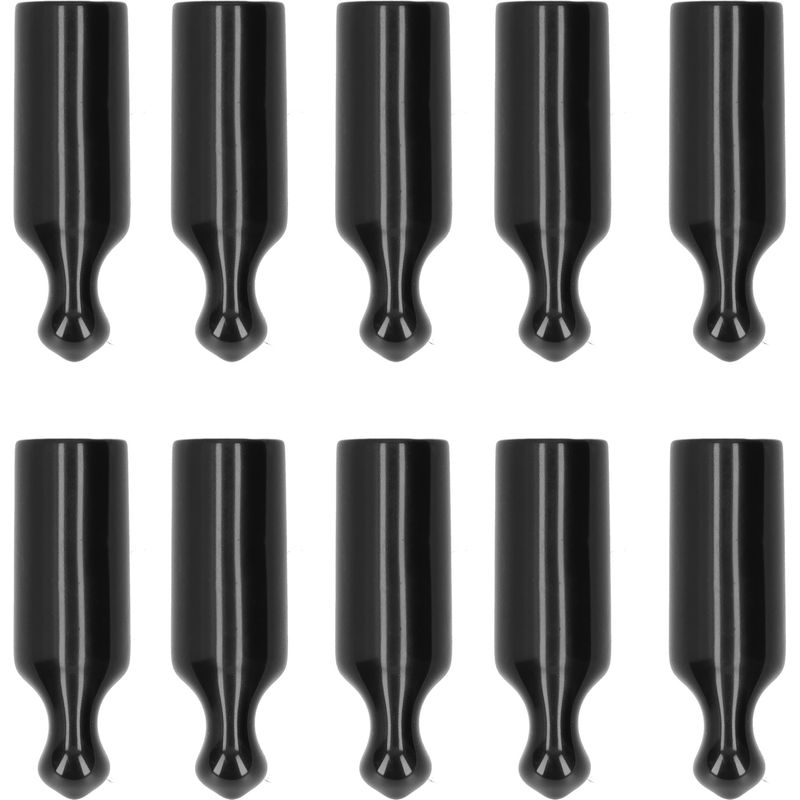 Packung Mit 10 Schwarzen Gummikappen Für Zapfhähne.