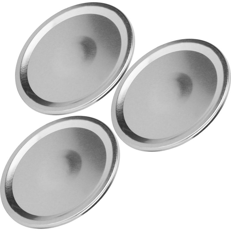 24 Runde Schlitzdeckel Für Einmachgläser Mit Weiter Öffnung (silber, 86 Mm)