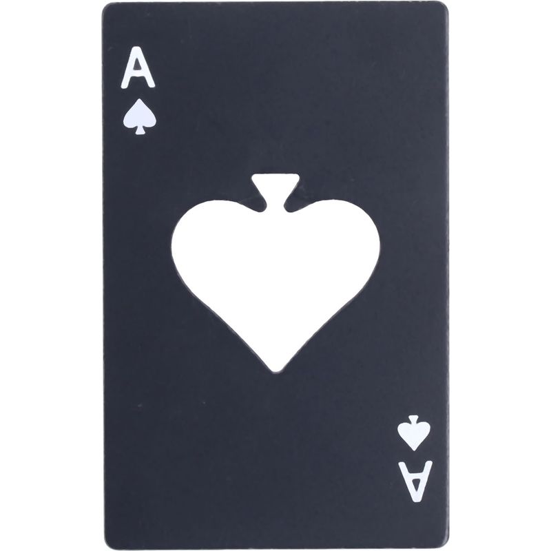 Originaler Flaschenöffner Aus Edelstahl Im Poker-stil, Kartenform, Für Bier- Und Weinflaschenverschlüsse, Hausbar, Party – Schwarz