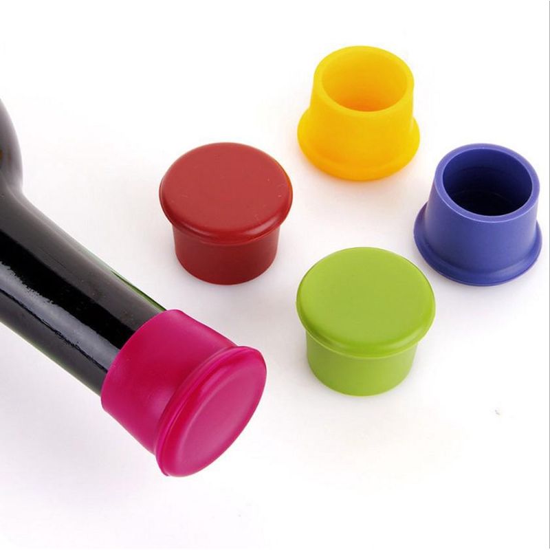 Silikon-weinstopper, Wiederverwendbare Stopper, Flaschenverschlüsse, Getränkedeckel, 5er-set, Für Wein-, Bier- Und Champagnerflaschen