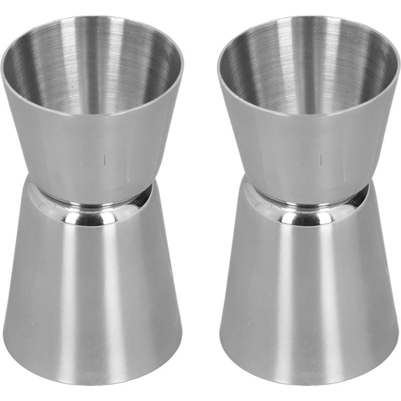 Doppelkopf-cocktailshaker, Gerader Rand, Klassisches Design, Edelstahl, Getränkeshaker