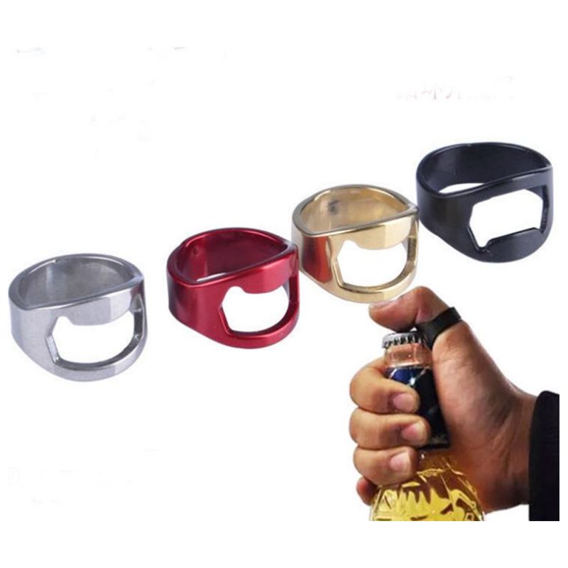 Flaschenöffnerringe Aus Edelstahl, Set Mit 8 Mehrfarbigen Ringen, Barzubehör Und Geschenkidee, 4 Verschiedene Farben