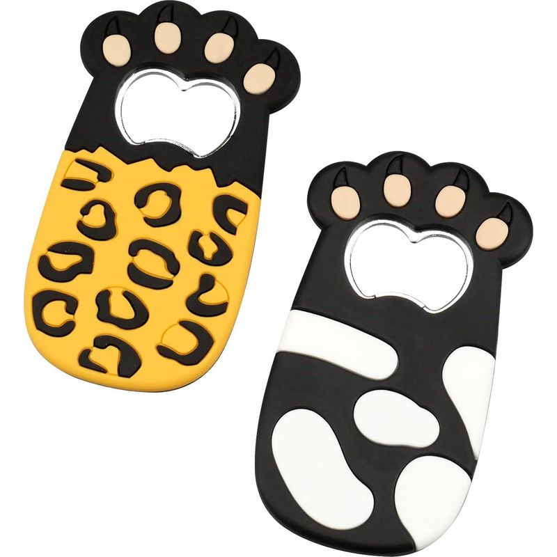 Flaschenöffner In Katzenkrallenform, 2 Stück, Dekorativer Magnet, Flaschenöffner Mit Cartoon-motiv Für Bier, Bar, Restaurant, Küche, Lustiges Geschenk