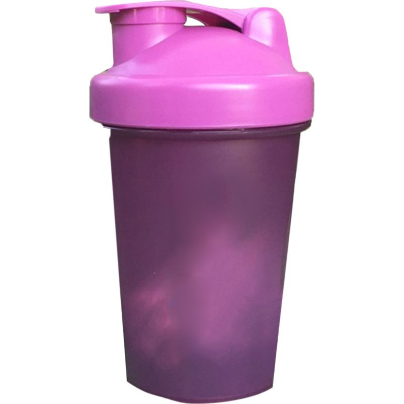 500-ml-protein-shaker In Lila Mit Edelstahl-mixkugel – Pp-sportbecher, Pulver-shakerflasche