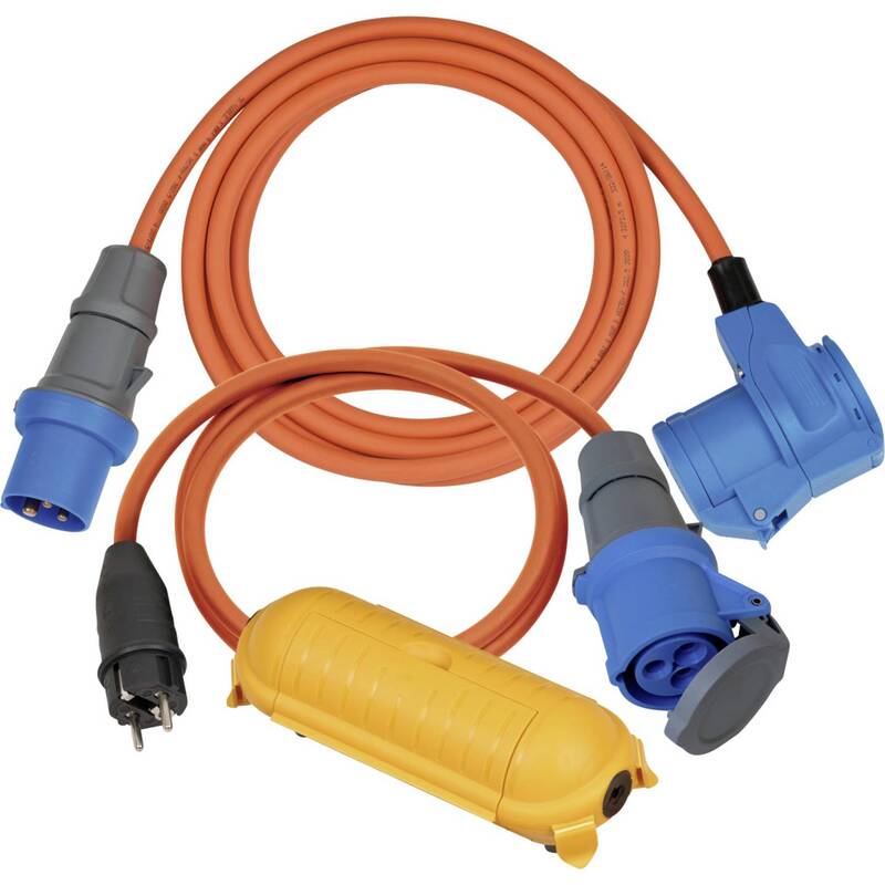 [neuwertig] B-ware Brennenstuhl Cee Zubehör Camping Adapterleitung 230v Ip44 H07rn-f 3polig Orange